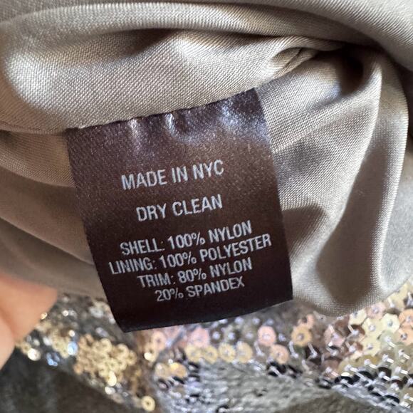 TOCCIN NYC Silver Sequin Long Sleeve Top Size Small $425 - Picture 4 of 8